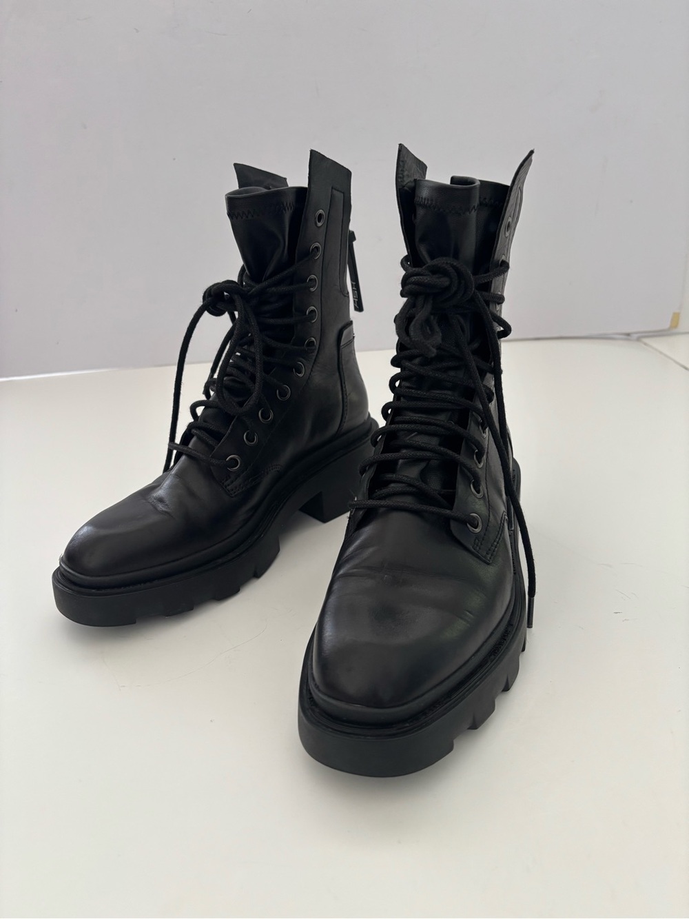 ASH Madness Women’s Leather Zip Heeled Boots Size 36 - Picture 2 of 10
